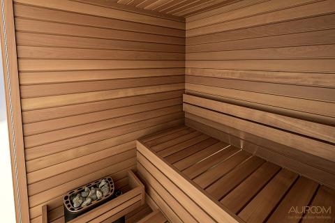 Auroom Cala Traditional Sauna - Glass